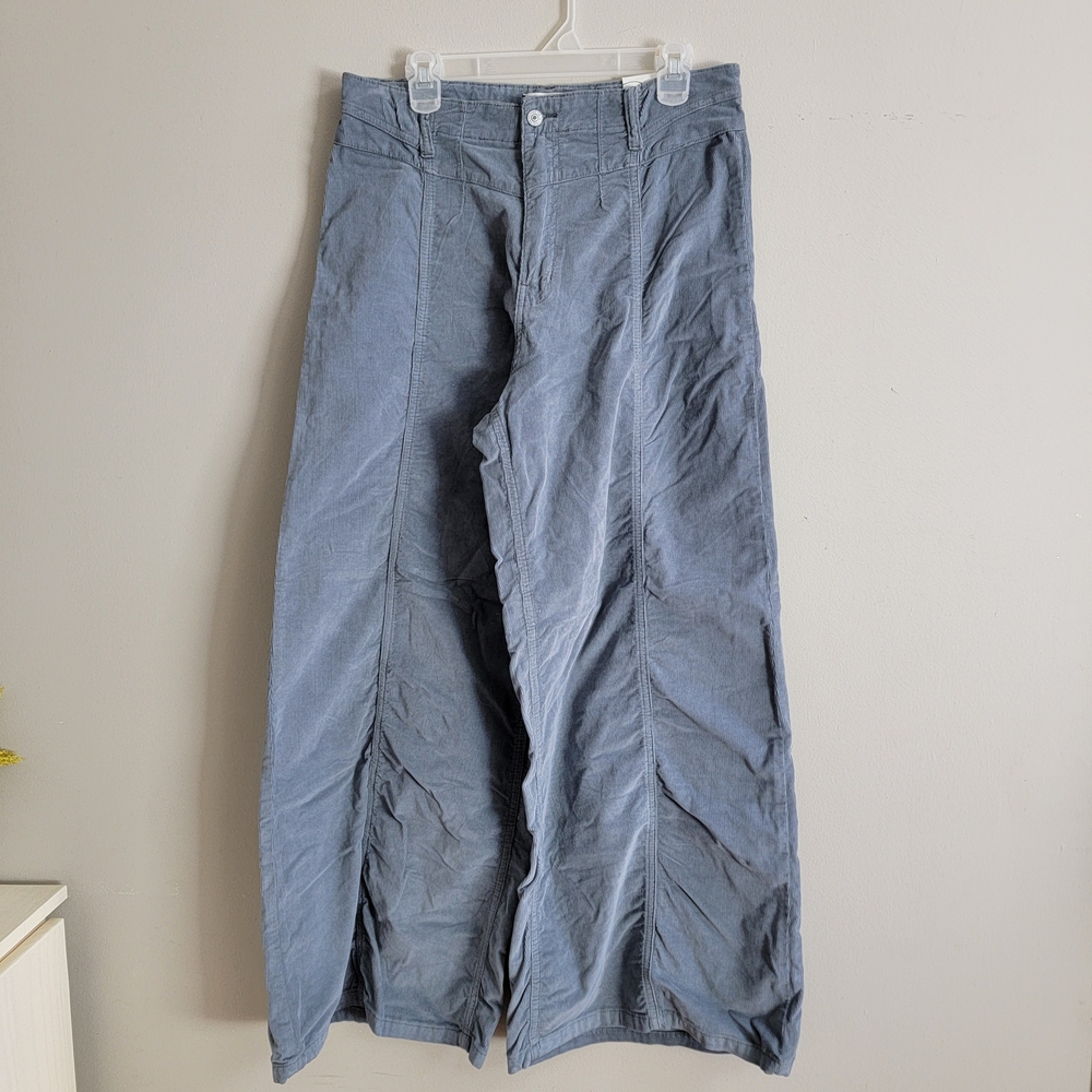 Free People We The Free Women's Boot Cut Corduroy Pants in Slate Blue Size 32